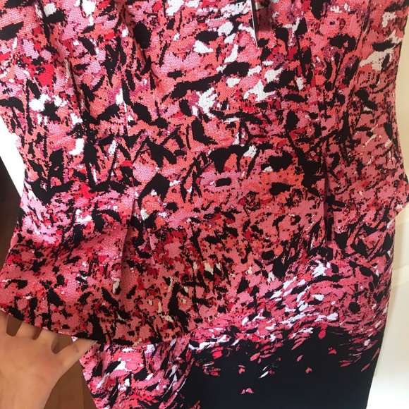 St. John Collection peplum jacquard Dress. - Picture 5 of 7